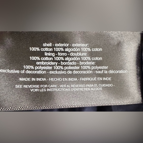 Sam Edelman Dasie Lace Detail A-Line Cotton Midi Dress in Navy Blue Size Medium - Picture 16 of 16